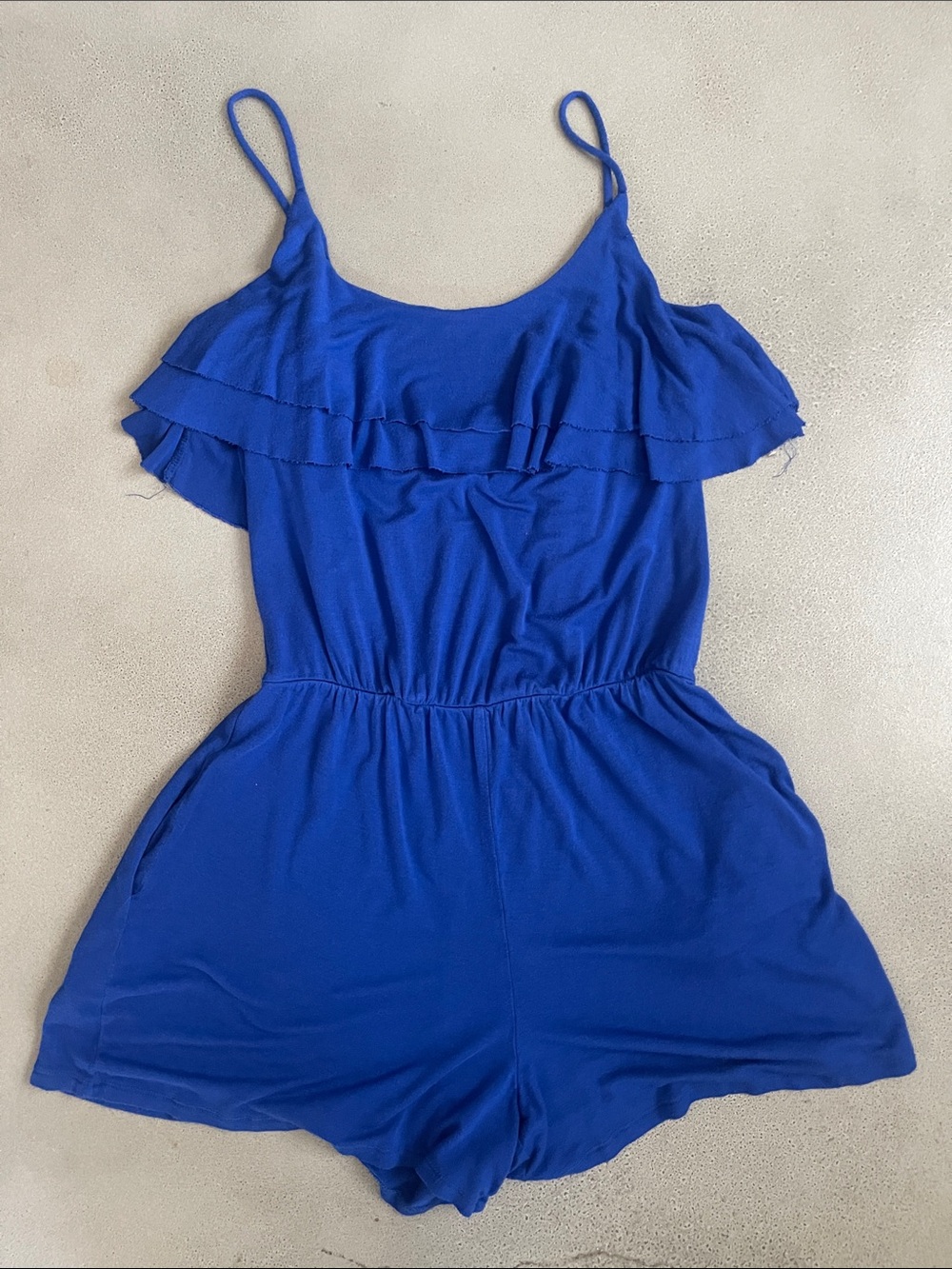 Royal Blue Ruffle Romper